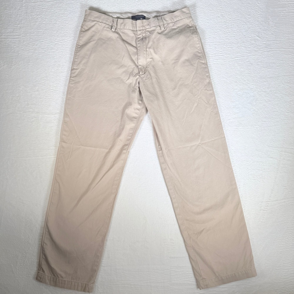 Banana Republic Gavin Straight‎ Fit Chinos Khaki Mens 34x32 100% Cotton Pants
